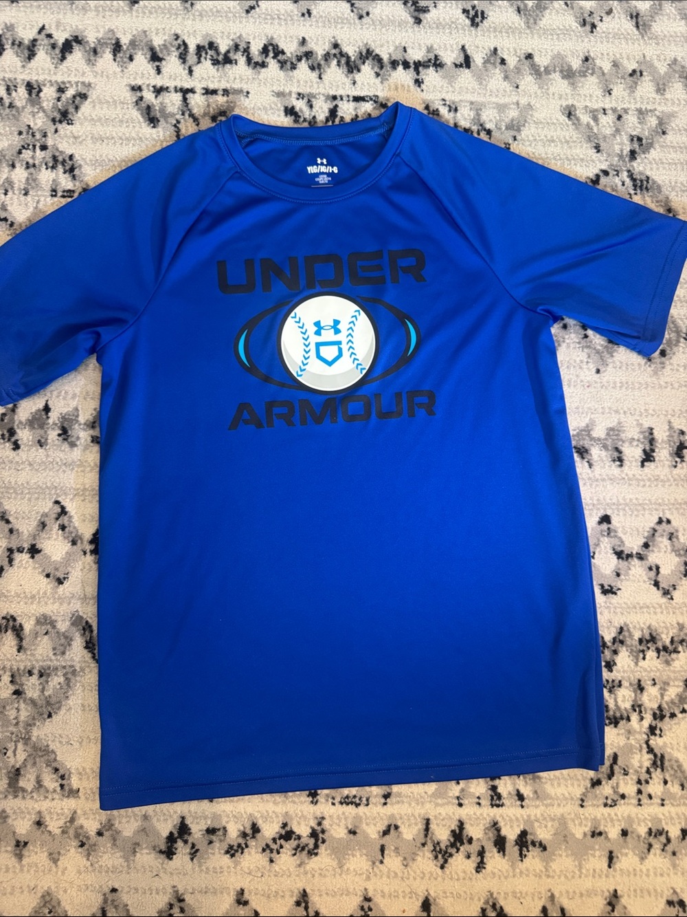 Under Armour - Youth Large Blue Graphic Performance Tee